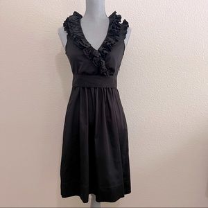 Max and Cleo Black Ruffle Dress, Size 4